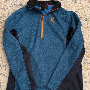 Spyder Men's Teal and Black Performance Jacket